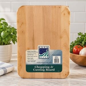 Snow River Cutting Board Northern Hardwood 13.75x10 Chopping Serving Board NWT